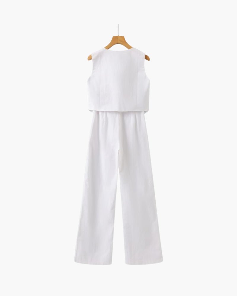 Classy Lady - Linen Two - piece Set - Sanvelier