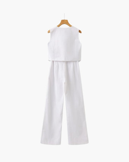 Classy Lady - Linen Two - piece Set - Sanvelier