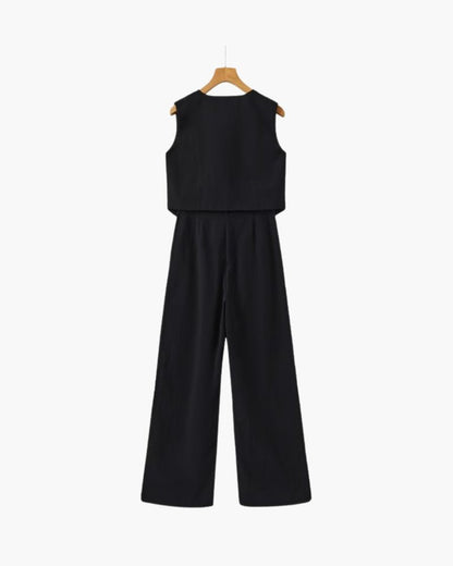 Classy Lady - Linen Two - piece Set - Sanvelier