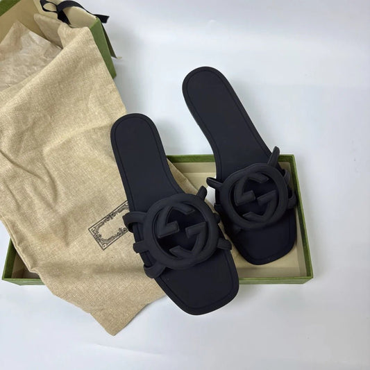 Interlocking G Cut - Out Slide Women Sandals - Sanvelier